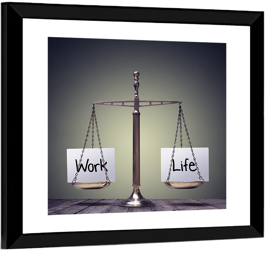 Metallic Scale: Work and Life Wall Art