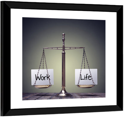 Metallic Scale: Work and Life Wall Art