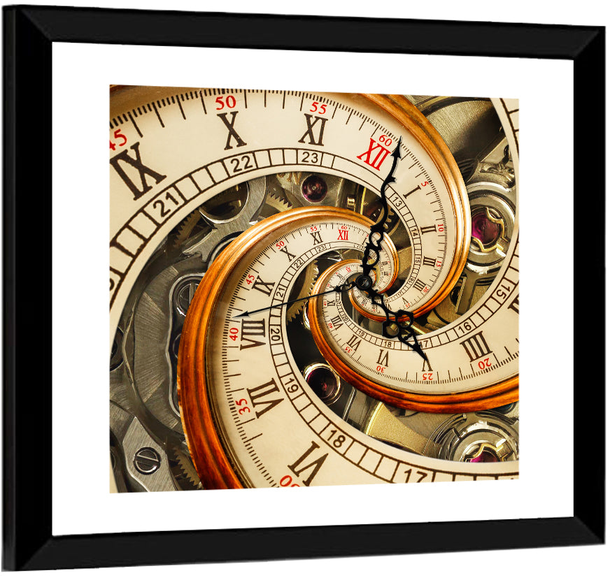 Surreal Infinity Clock Spiral Wall Art