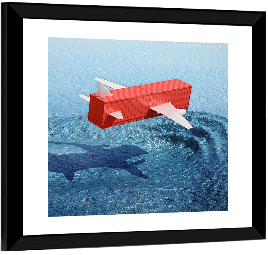 Flying Shipping Container Wall Art