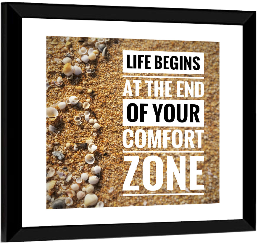 Life Begins at the End Quote Wall Art