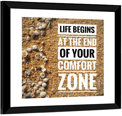Life Begins at the End Quote Wall Art