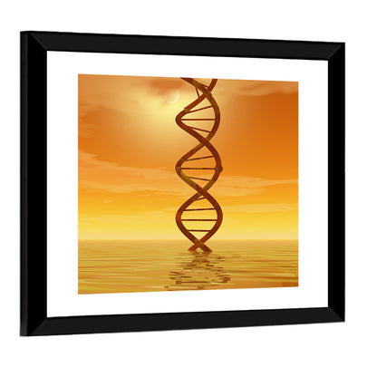 Dna Helix at Sunset Wall Art