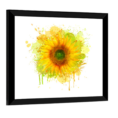 Watercolor Sunflower Wall Art