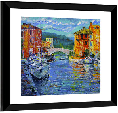 Port Grimaud Canal Scene Wall Art