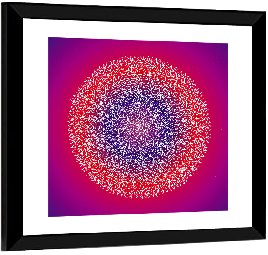 Botanical Om Mandala Wall Art