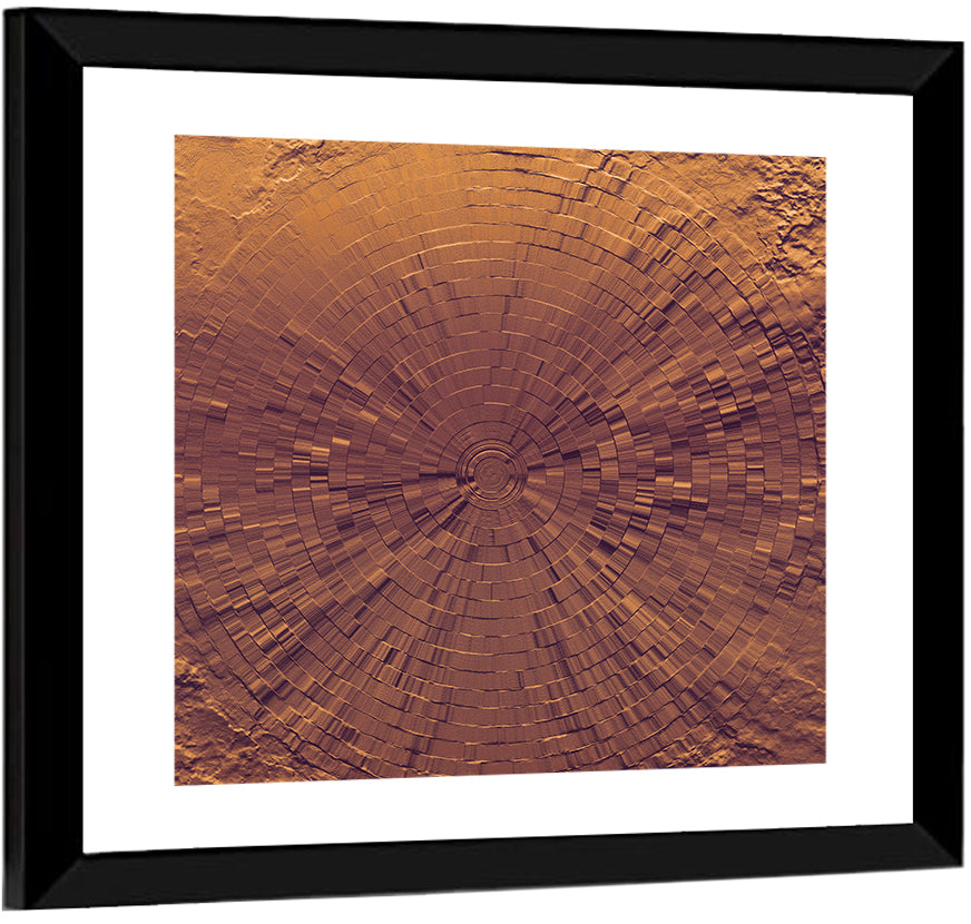 Blocks Focus Copper Rings Wall Art