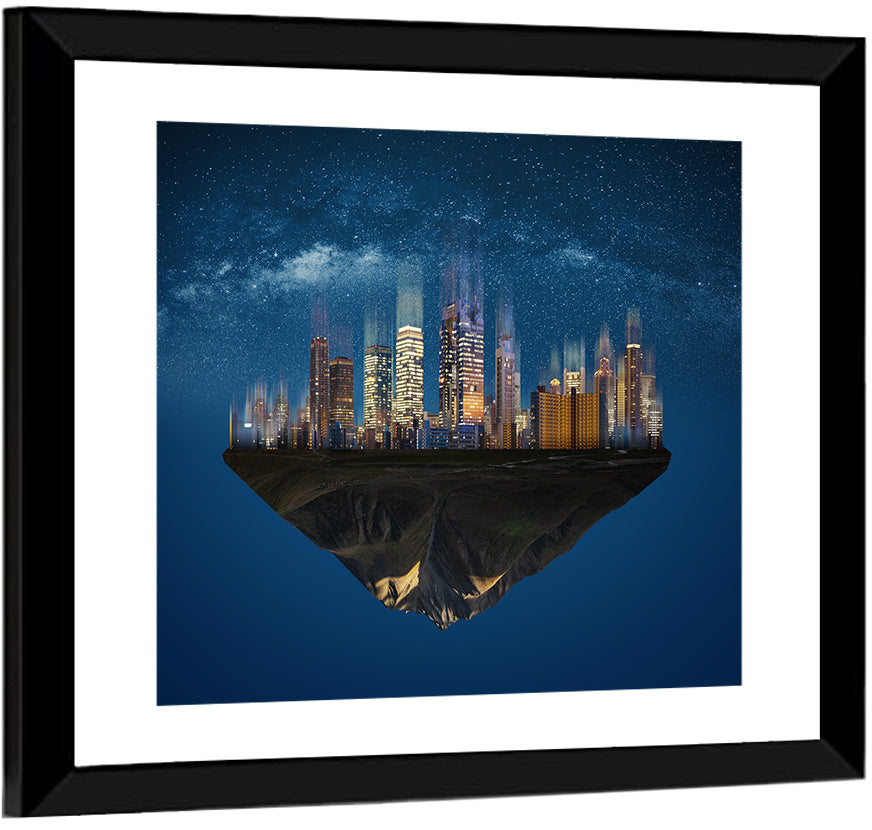 Floating City Island Wall Art