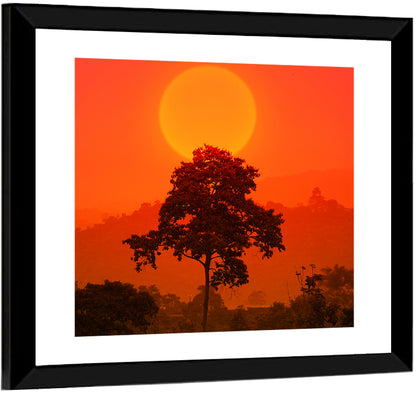 African Summer Sunset Wall Art