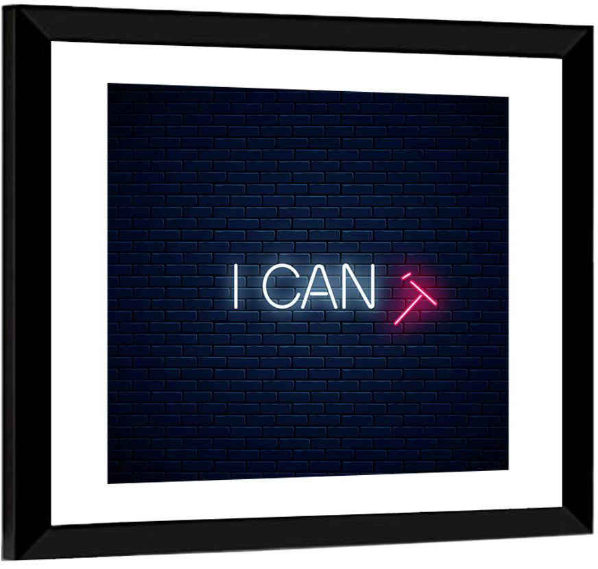 I Can Neon Sign Wall Art
