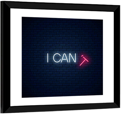I Can Neon Sign Wall Art
