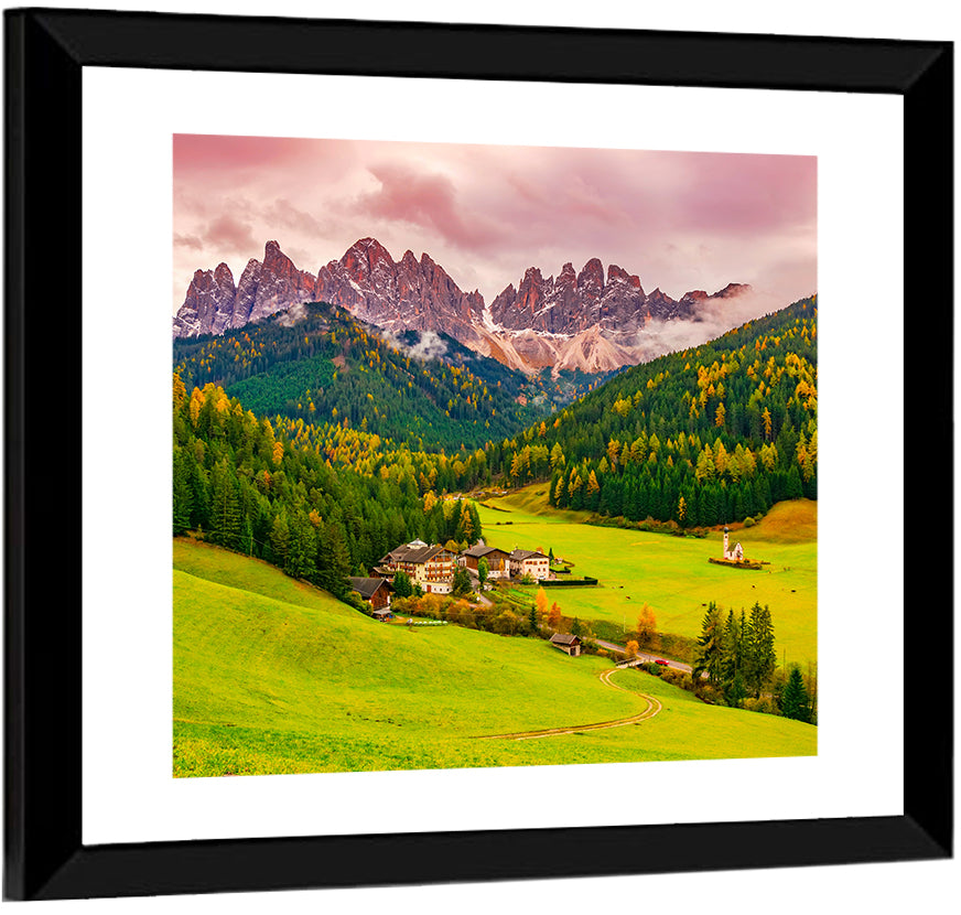 St Johann Church, Santa Maddalena Wall Art