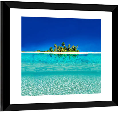 Tranquil Split-level Tropical Island Seascape Wall Art