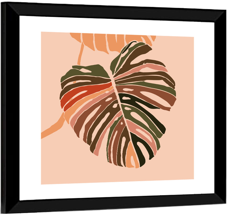 Monstera Leaf Abstract Wall Art