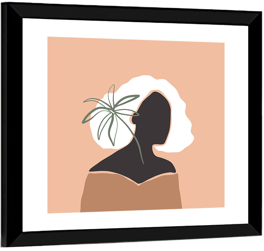 Modern Woman Silhouette Wall Art