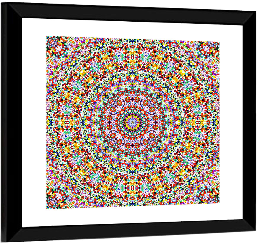 Beaded Kaleidoscope Mandala Wall Art