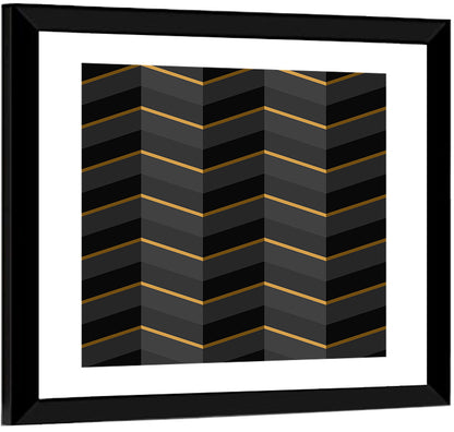 Black Stripes with Gold Accents Wall Art