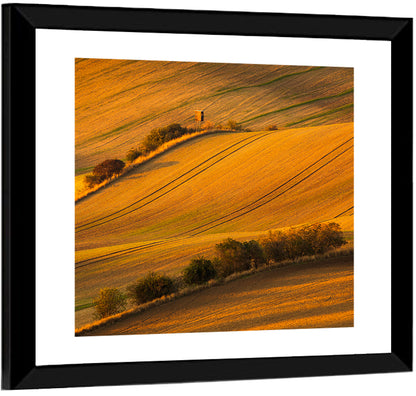 Golden Moravian Farm Tracks Wall Art
