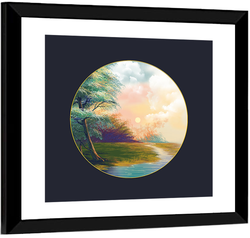 Spring Forest at Sunset Wall Art