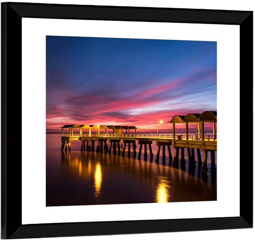 Twilight on Jekyll Island Pier Wall Art
