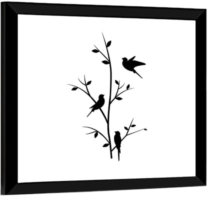 Birds on Branches Wall Art