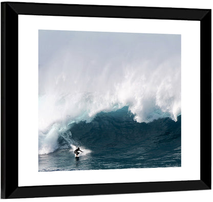 Surfer Beneath Breaking Wave Wall Art