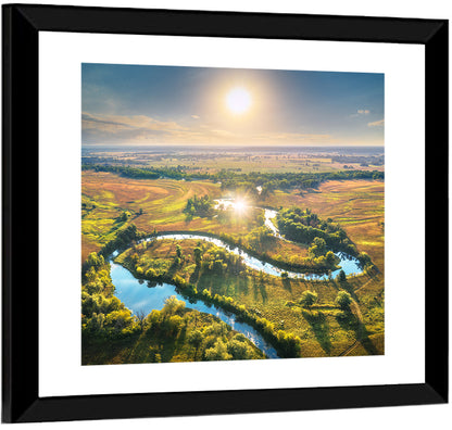 Sunlit Irrigation Canal Wall Art