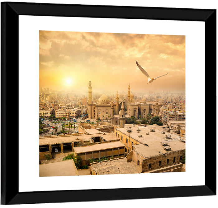 Sultan Hassan Mosque Wall Art as a framed print