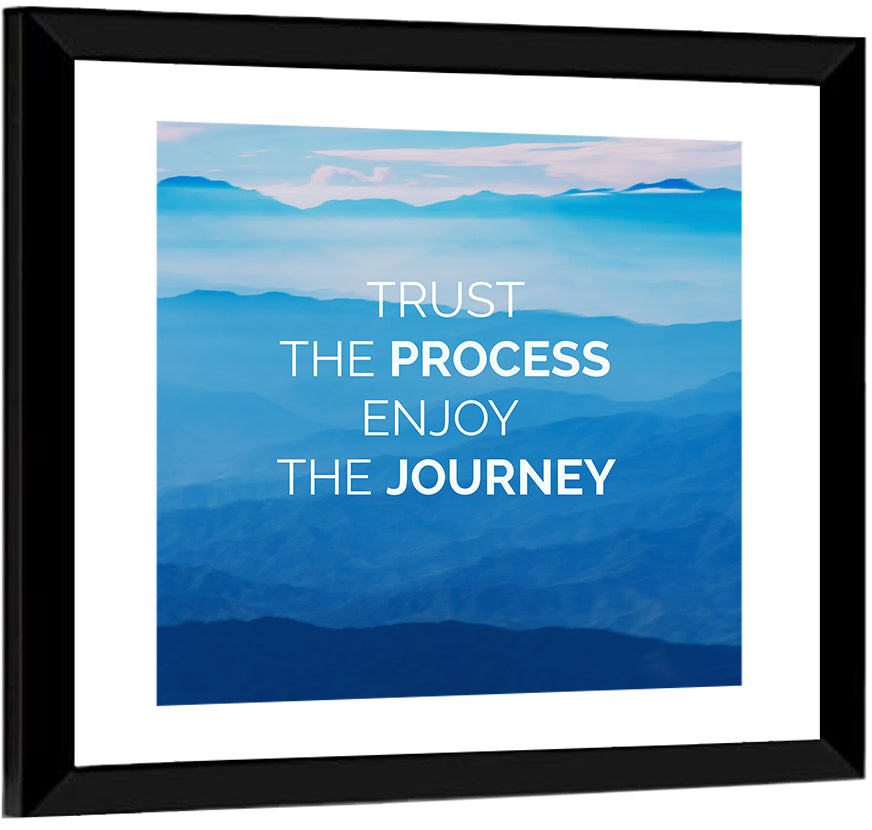 Trust the Process Mountain Layers Wall Art