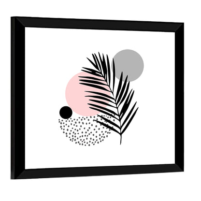 Stippled Palm Leaf Illustration Wall Art