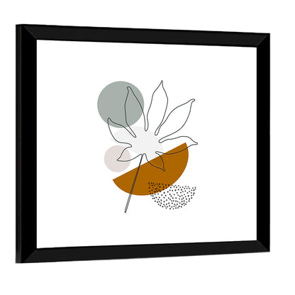 Leaf & Bowl Minimalist Wall Art