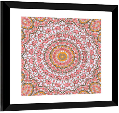Pink Mosaic Mandala Wall Art