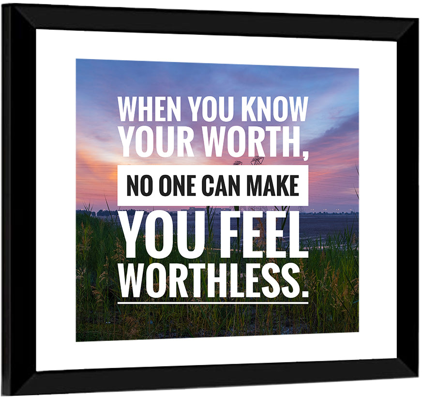 When You Know Your Worth, Golden Hour Wall Art
