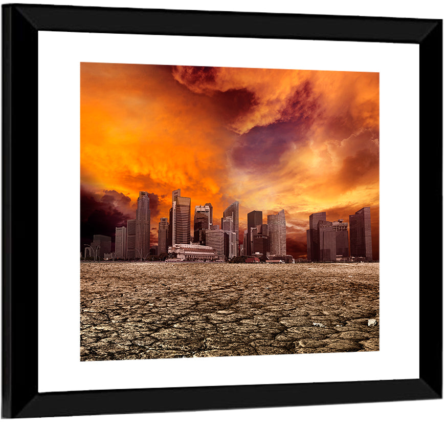 Desolate Singapore Skyline Wall Art