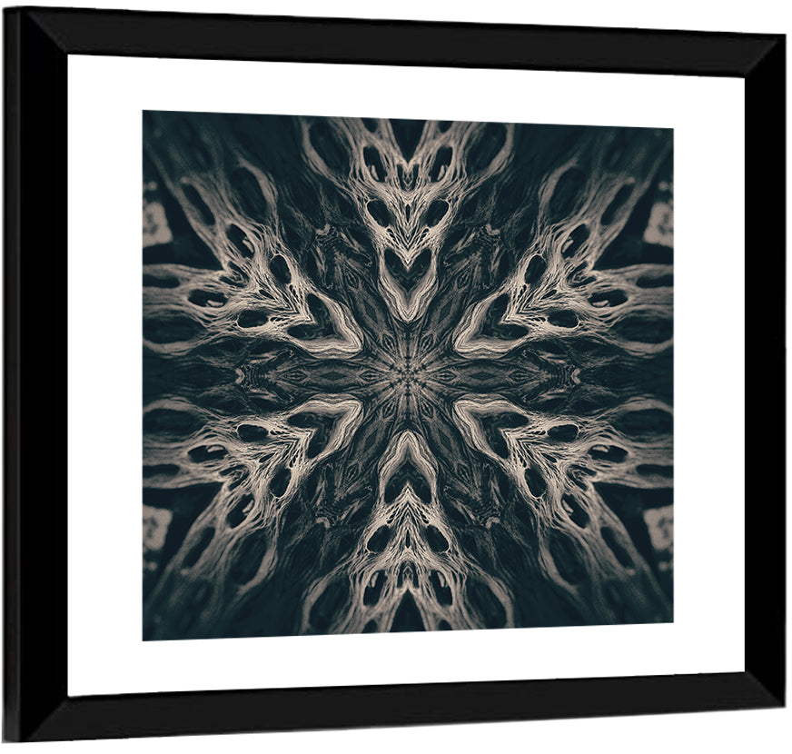 Black Gothic Demon Mandala Wall Art