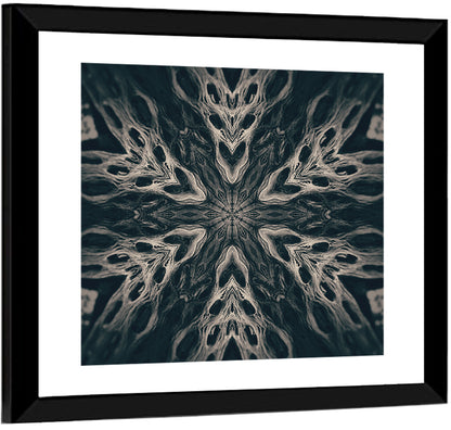 Black Gothic Demon Mandala Wall Art