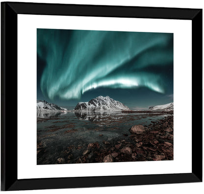 Lofoten Aurora Reflection Wall Art