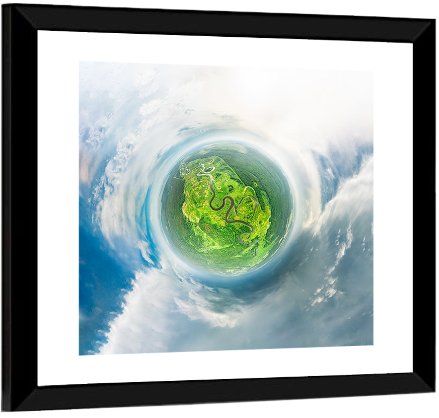 Spherical Forest from Space Wall Art