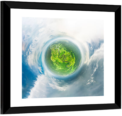 Spherical Forest from Space Wall Art
