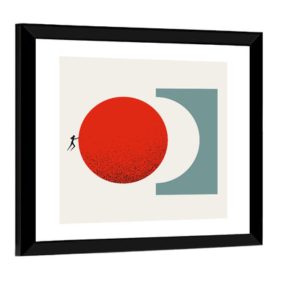 Accomplishment Concept with Red Circle Wall Art