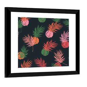 Decorated Palm Leaf Illustration Wall Art