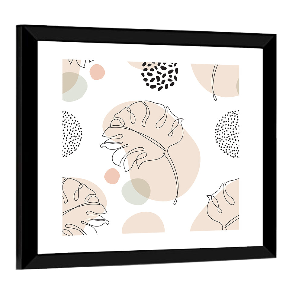 Monstera Leaf Pattern Wall Art
