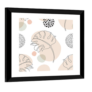 Monstera Leaf Minimalist Wall Art