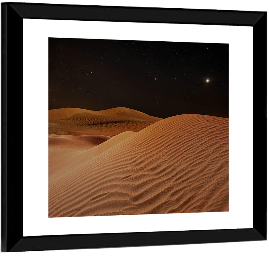 Starry Desert Night Wall Art