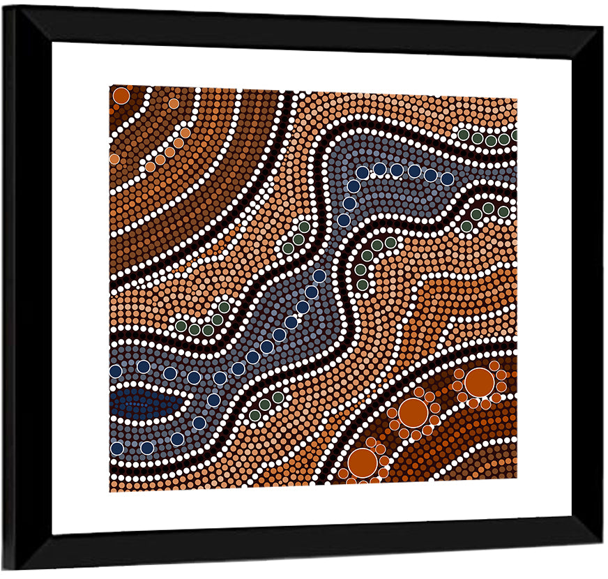 Rhythmic Dot River Wall Art