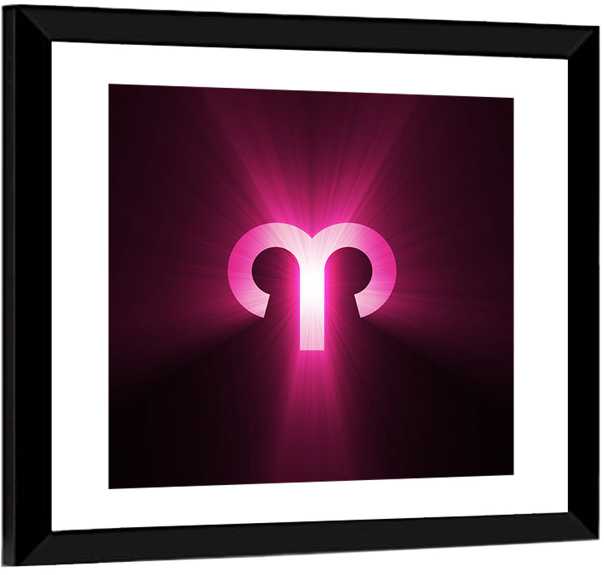 Radiant Aries Zodiac Emblem Wall Art