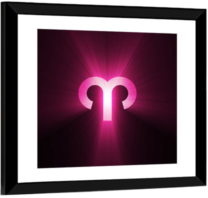 Radiant Aries Zodiac Emblem Wall Art