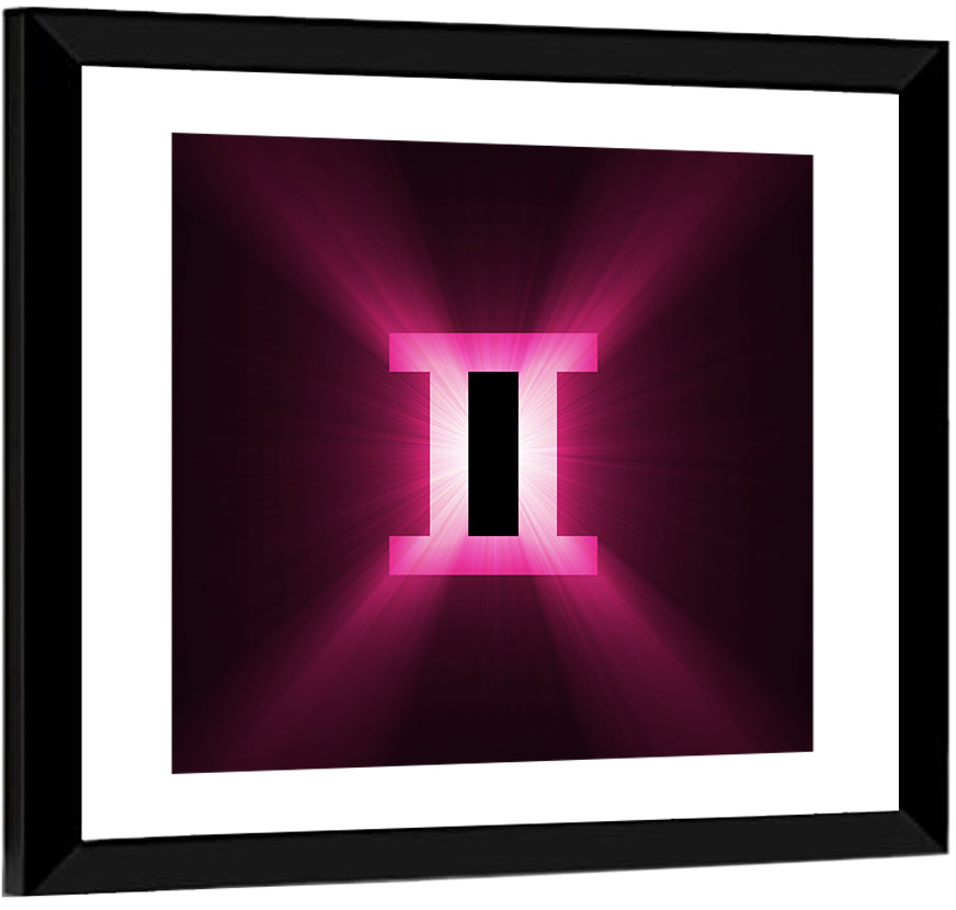 Radiant Gemini Symbol Wall Art