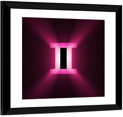 Radiant Gemini Symbol Wall Art