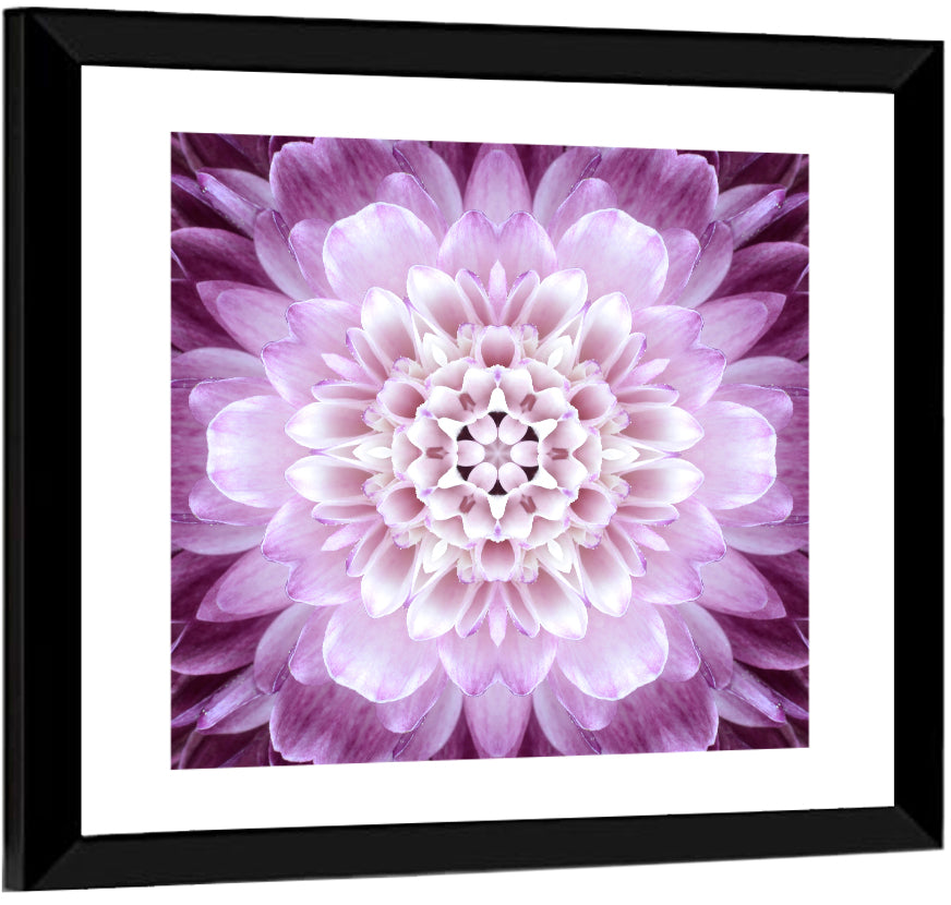 Kaleidoscopic Dahlia Mandala Wall Art